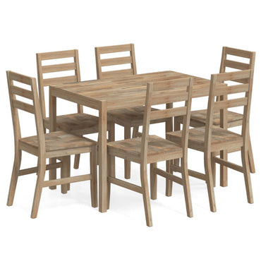 vidaXL Salle à manger 7 pcs Bois d'acacia massif