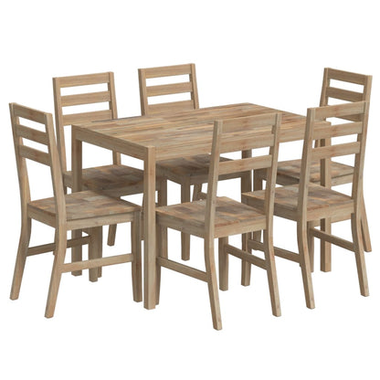 vidaXL Salle à manger 7 pcs Bois d'acacia massif