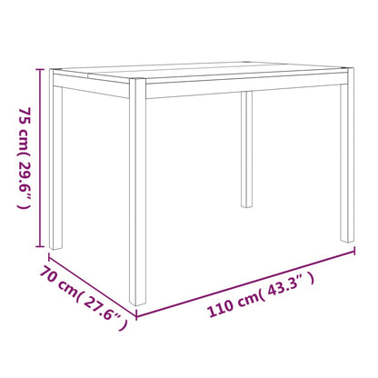 vidaXL Salle à manger 7 pcs Bois d'acacia massif