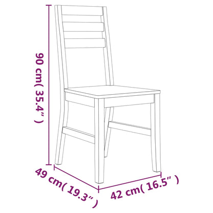 vidaXL Salle à manger 7 pcs Bois d'acacia massif
