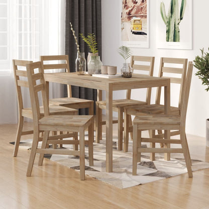 vidaXL Salle à manger 7 pcs Bois d'acacia massif
