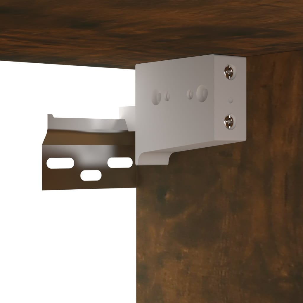 vidaXL Meubles TV muraux 4 pcs Chêne fumé 60x30x30 cm Bois d'ingénierie