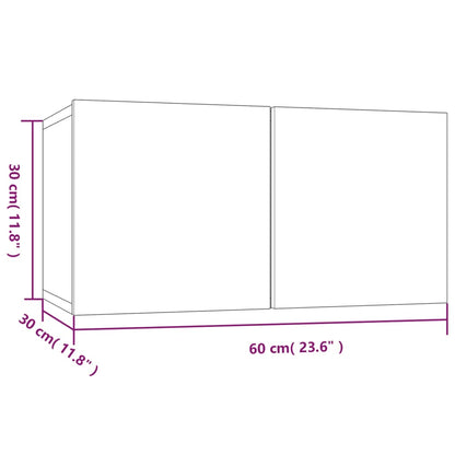 vidaXL Meubles TV muraux 4 pcs Gris Sonoma 60x30x30 cm Bois d'ingénierie