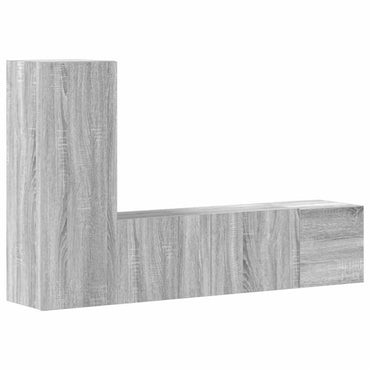 vidaXL Meuble TV 3 pcs Gris Sonoma Aggloméré