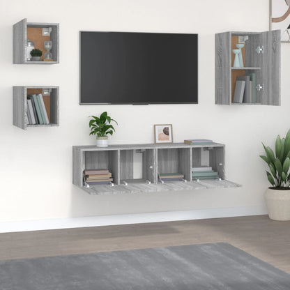 vidaXL Ensemble de meubles TV 5 pcs Gris sonoma Aggloméré