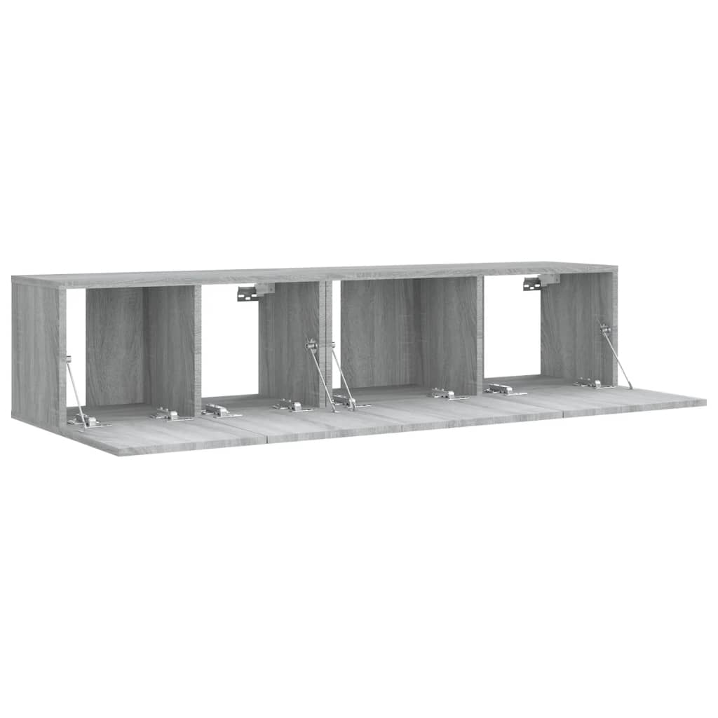 vidaXL Ensemble de 2 meubles TV gris sonoma en bois d'ingénierie