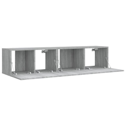 vidaXL Ensemble de 2 meubles TV gris sonoma en bois d'ingénierie