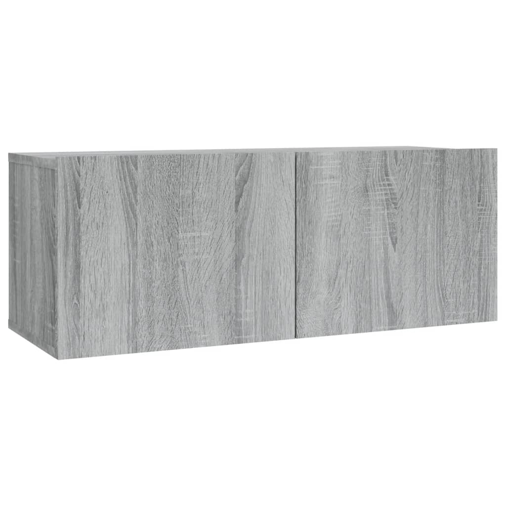 vidaXL Ensemble de 2 meubles TV gris sonoma en bois d'ingénierie