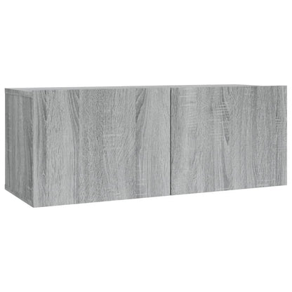 vidaXL Ensemble de 2 meubles TV gris sonoma en bois d'ingénierie