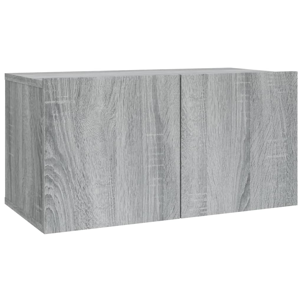 vidaXL Ensemble de 2 meubles TV gris sonoma en bois d'ingénierie