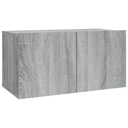 vidaXL Ensemble de 2 meubles TV gris sonoma en bois d'ingénierie