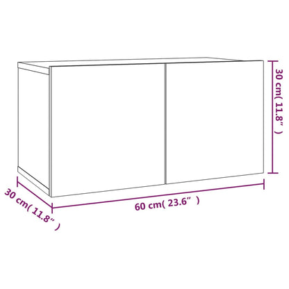 vidaXL Ensemble de 2 meubles TV gris sonoma en bois d'ingénierie