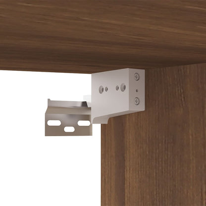 vidaXL 2-tlg. TV-Schrank-Set Braun Eichen-Optik Holzwerkstoff