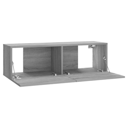 vidaXL Meuble TV mural gris Sonoma en bois d'ingénierie