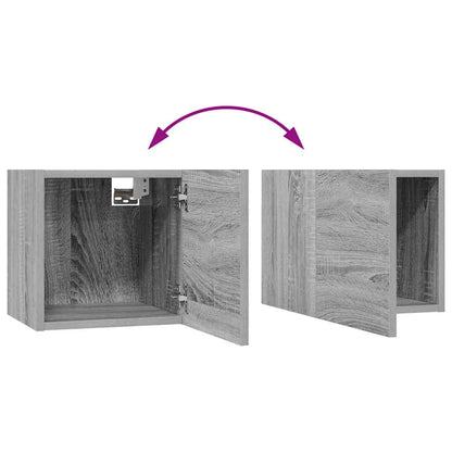 vidaXL Meuble TV 10 pcs Aggloméré Gris Sonoma