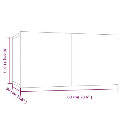 vidaXL 8-tlg. TV-Schrank-Set Räuchereiche 60x30x30 cm Holzwerkstoff