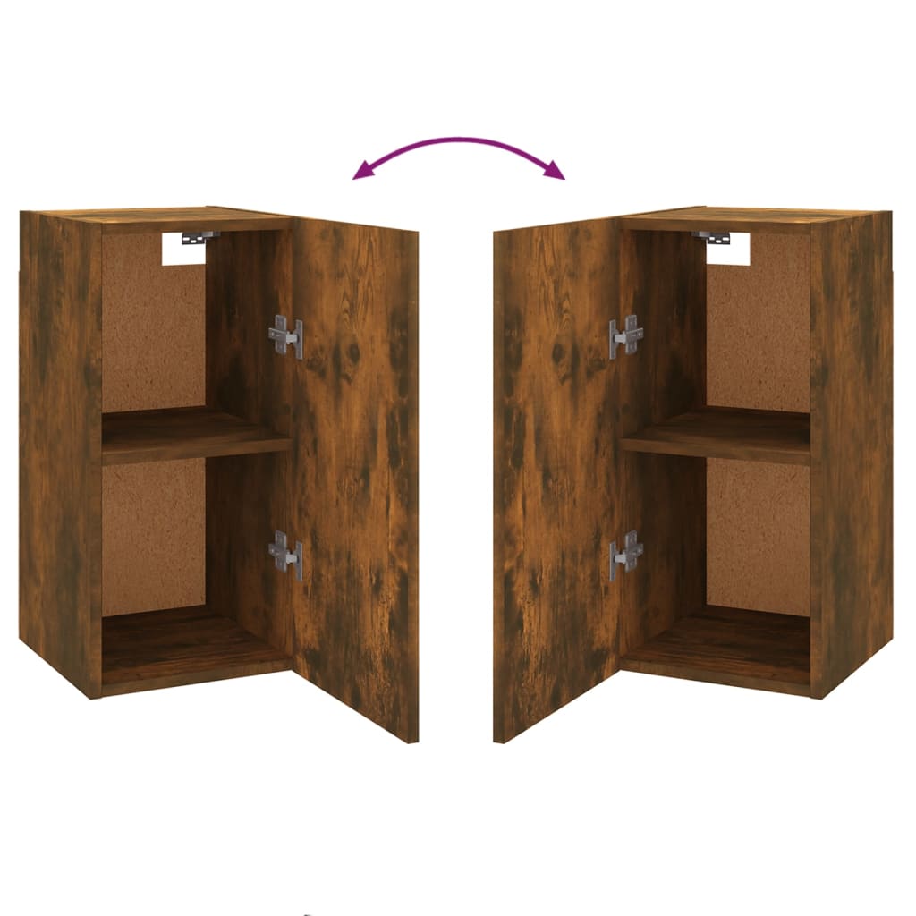 vidaXL Meuble TV, 7 pièces, chêne fumé, bois d'ingénierie