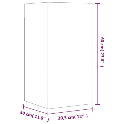 vidaXL Meuble TV, 7 pièces, chêne fumé, bois d'ingénierie