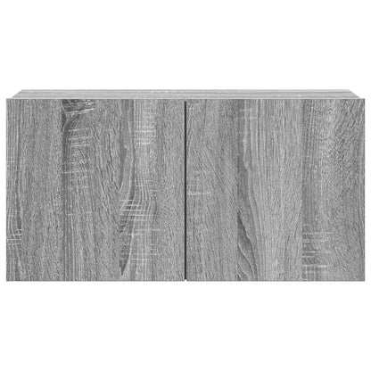 vidaXL Meuble TV, 4 pcs, Gris sonoma, Bois d'ingénierie