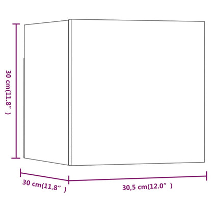 vidaXL Meuble TV mural 8 pcs Gris Sonoma 30,5x30x30 cm