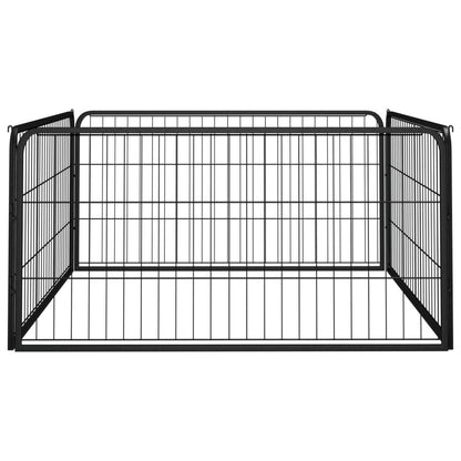 vidaXL Parc pour chiots 4 pcs Noir 100x50 cm Acier poudré