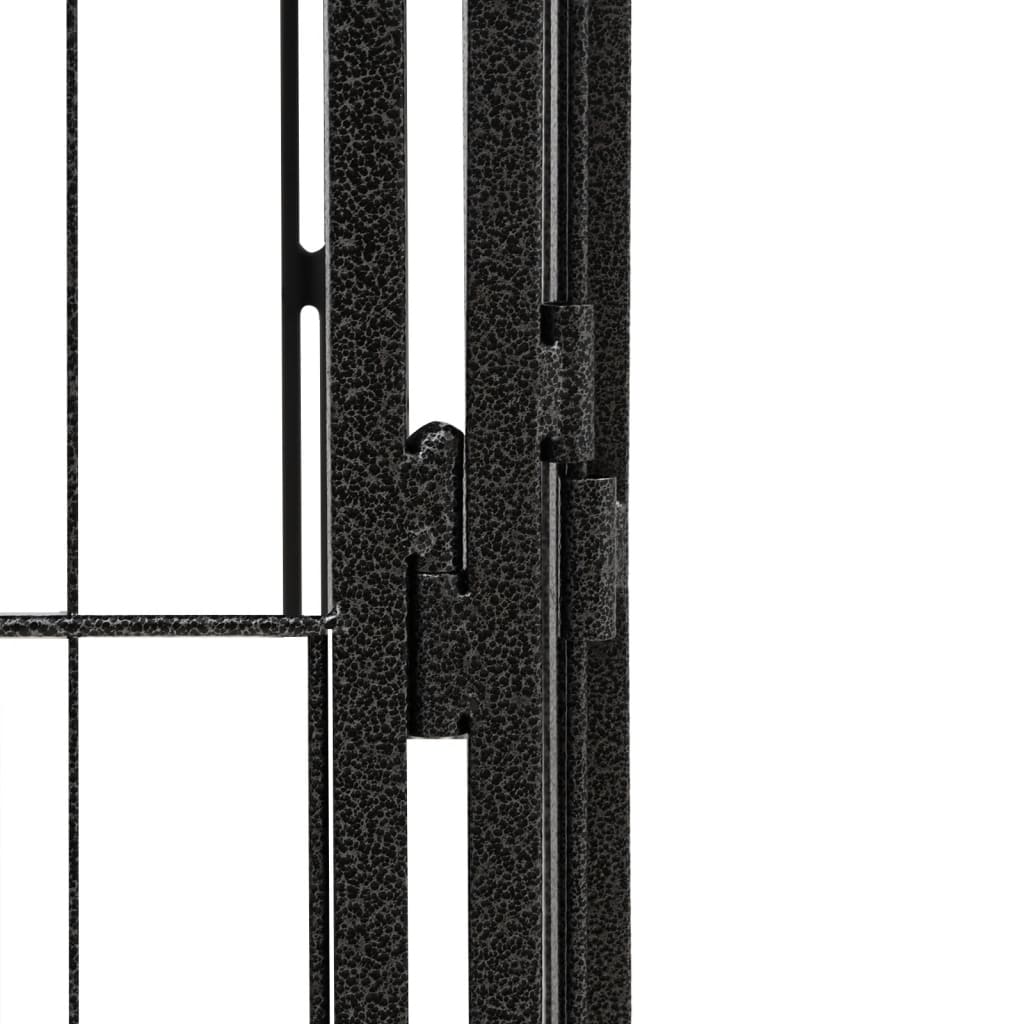 vidaXL Parc pour chiots 4 pcs Noir 100x50 cm Acier poudré