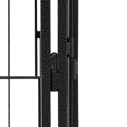 vidaXL Parc pour chiots 4 pcs Noir 100x50 cm Acier poudré