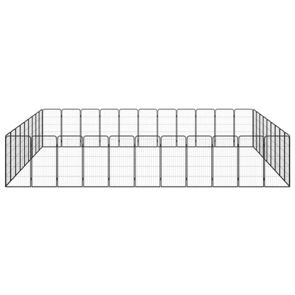 vidaXL Parc pour Chiens 40 pcs Noir 50x100 cm Acier Revêtu par Poudre