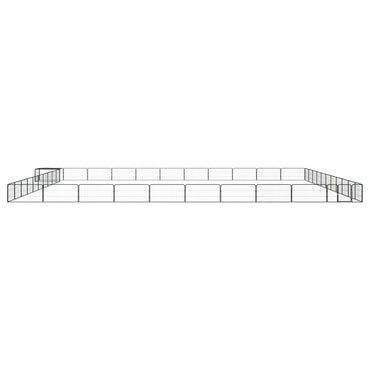 vidaXL 44-tlg. Hundelaufstall Schwarz 100x50cm Stahl Pulverbeschichtet