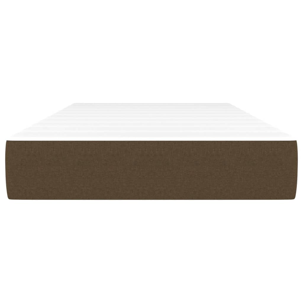 Taschenfederkernmatratze Mittel Dunkelbraun 90x200x20 cm Stoff