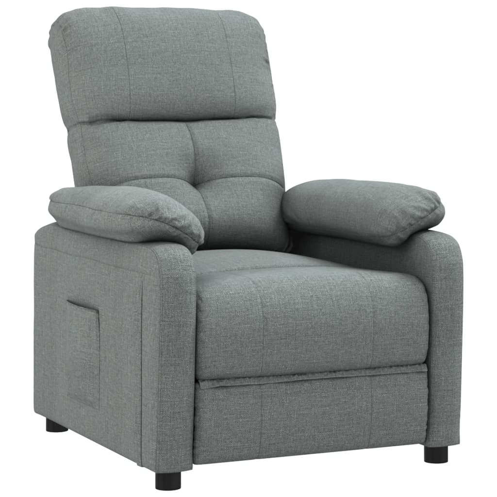 vidaXL Fauteuil de relaxation gris foncé en tissu
