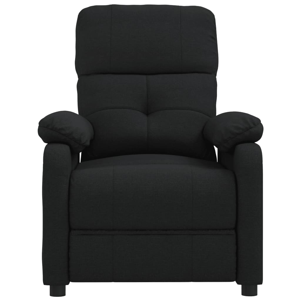 vidaXL Fauteuil de relaxation noir en tissu