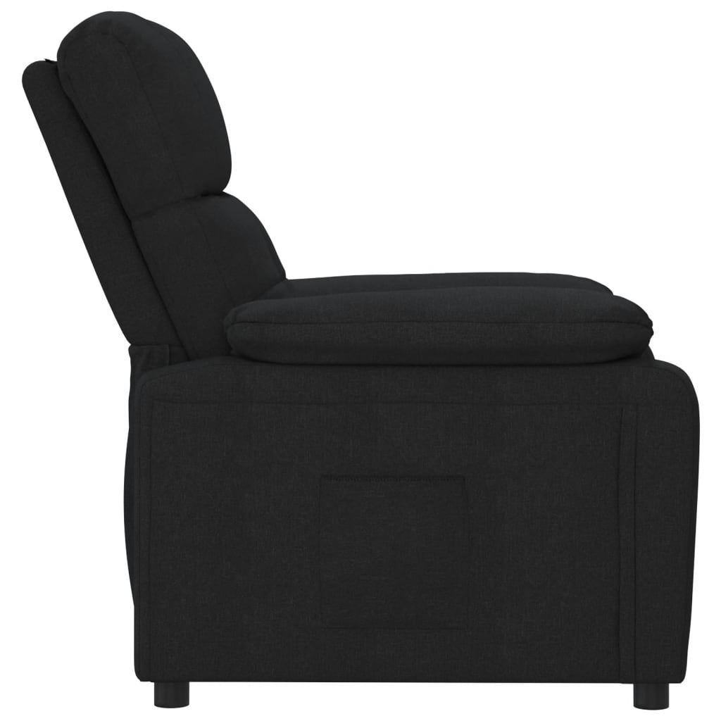 vidaXL Fauteuil de relaxation noir en tissu