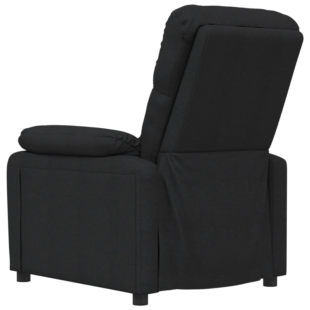 vidaXL Fauteuil de relaxation noir en tissu