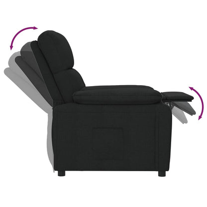vidaXL Fauteuil de relaxation noir en tissu