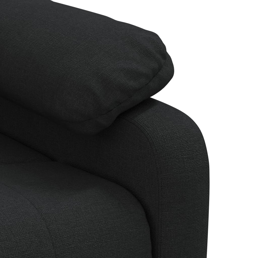 vidaXL Fauteuil de relaxation noir en tissu