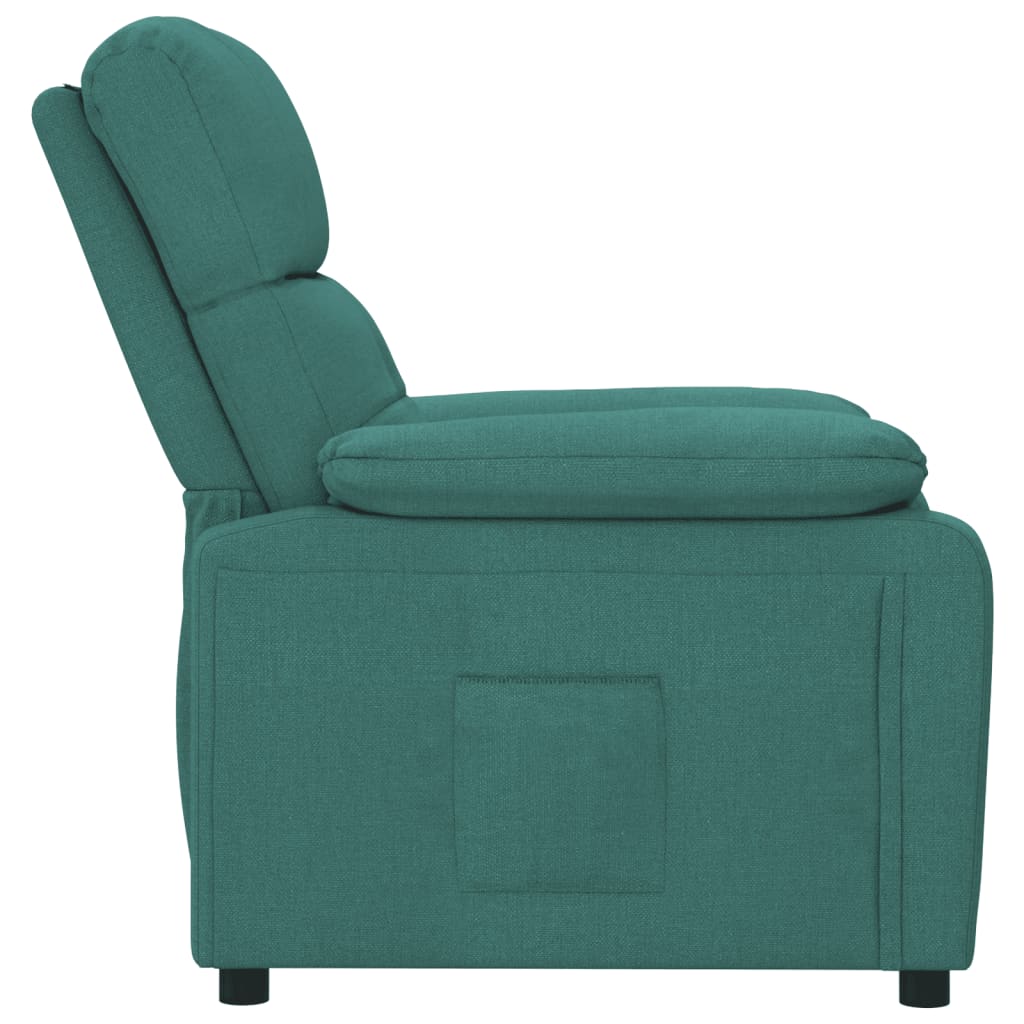 vidaXL Fauteuil relax vert foncé en tissu