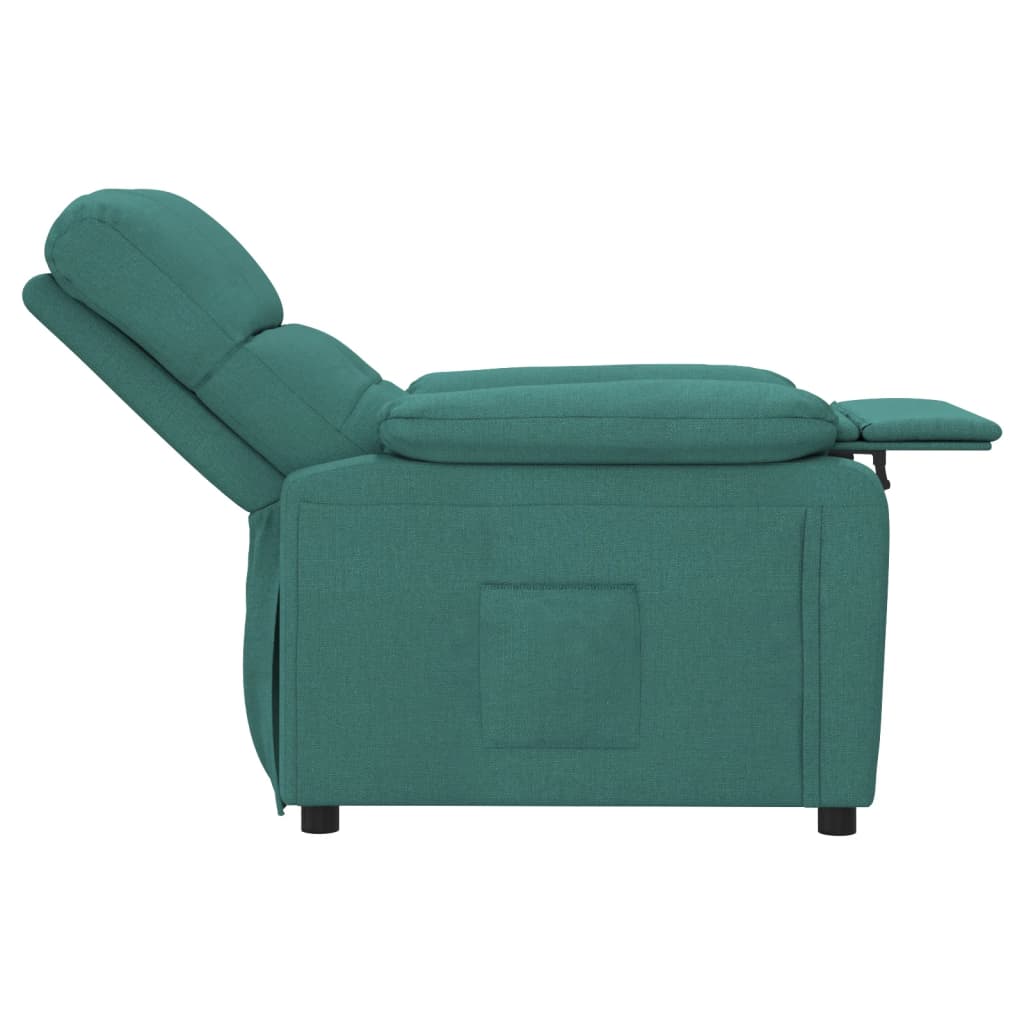 vidaXL Fauteuil relax vert foncé en tissu