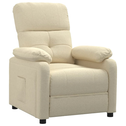 vidaXL Fauteuil relax crème tissu