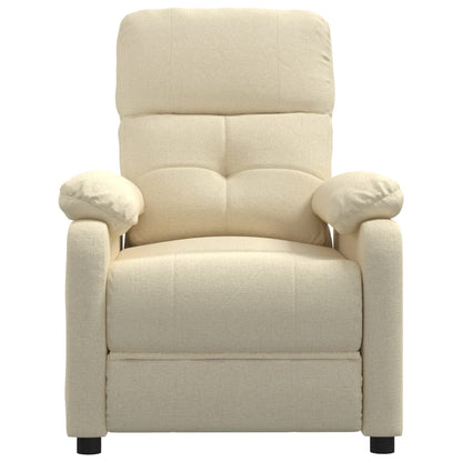 vidaXL Fauteuil relax crème tissu