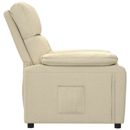 vidaXL Fauteuil relax crème tissu