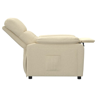 vidaXL Fauteuil relax crème tissu