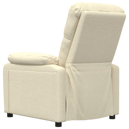 vidaXL Fauteuil relax crème tissu