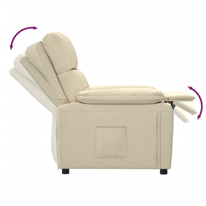 vidaXL Fauteuil relax crème tissu