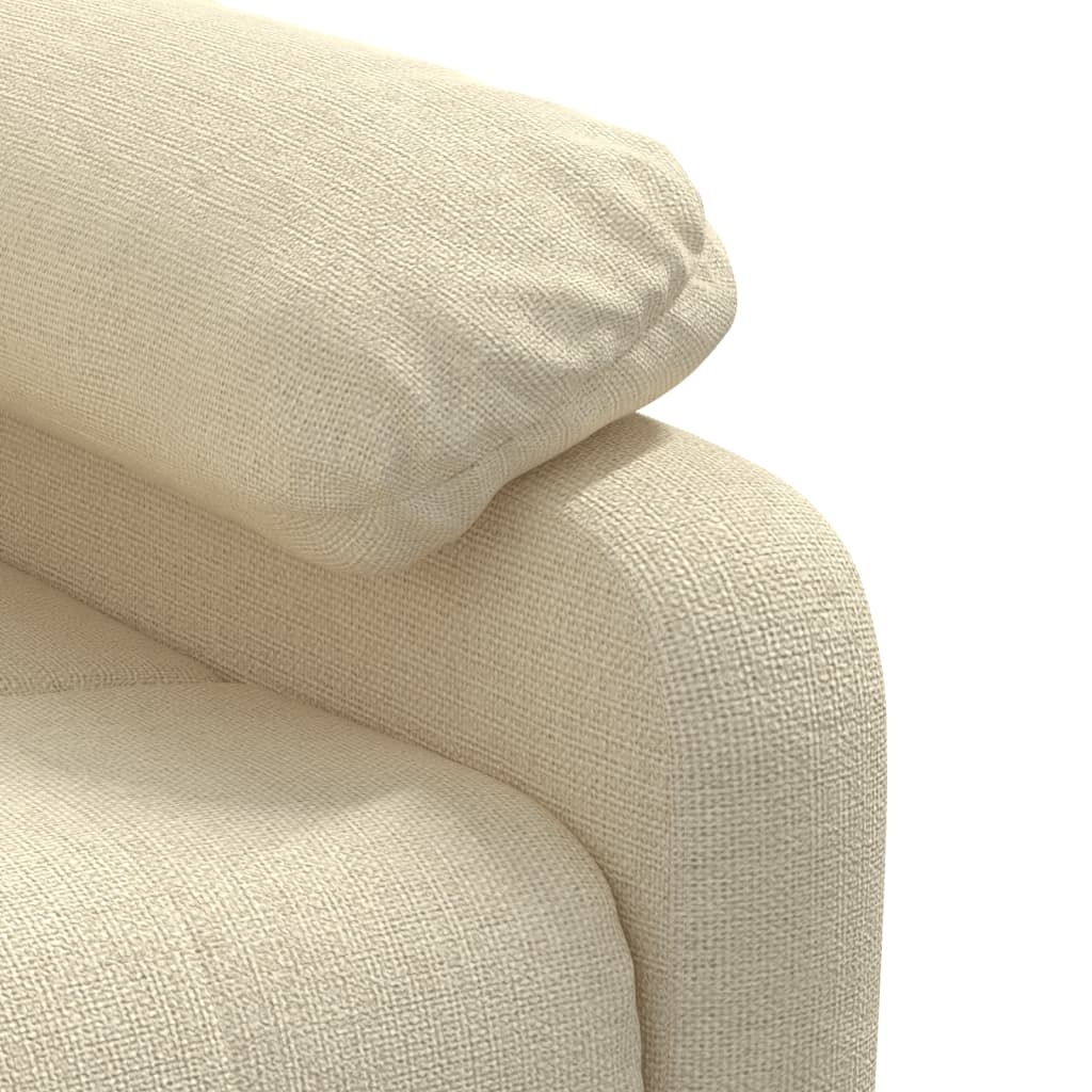 vidaXL Fauteuil relax crème tissu