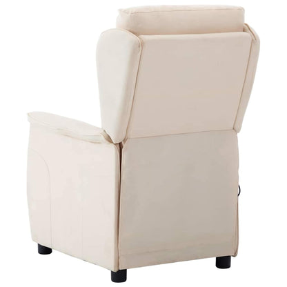 Massagesessel mit Kissen Creme 93,5 x 67,5 x 101,5 cm Stoff