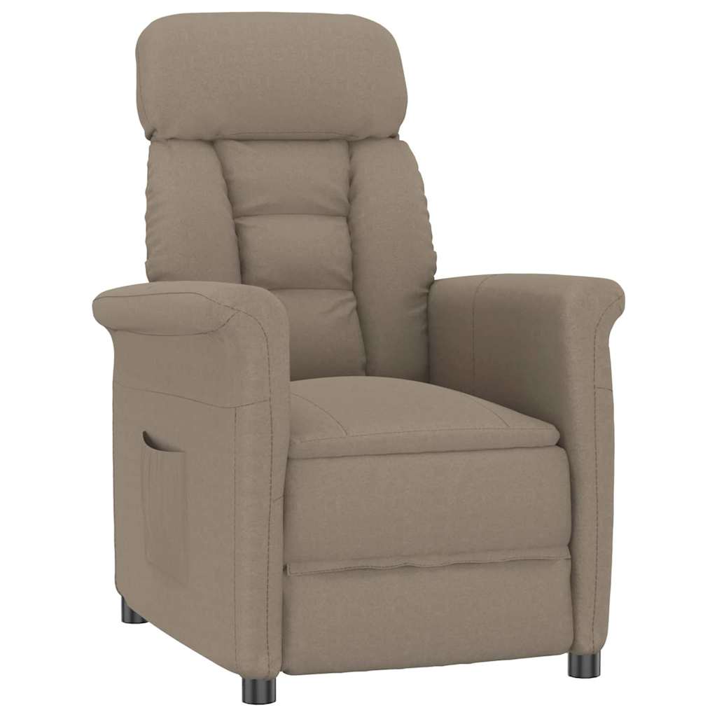 vidaXL Fauteuil taupe 96,5 x 70,5 x 95 cm microfibre