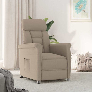 vidaXL Fauteuil taupe 96,5 x 70,5 x 95 cm microfibre