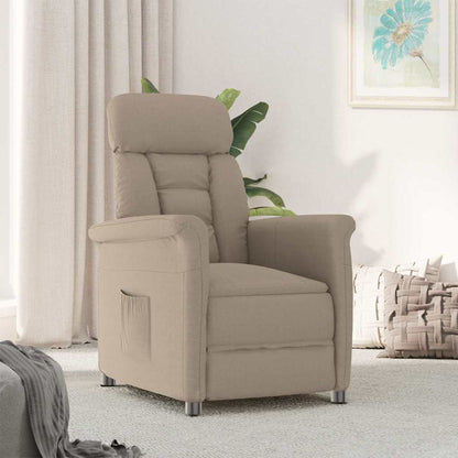 vidaXL Fauteuil taupe 96,5 x 70,5 x 95 cm microfibre