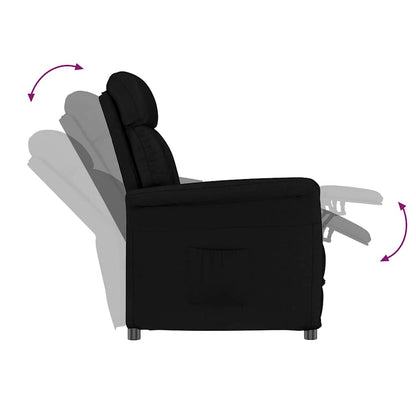 vidaXL Fauteuil Noir 96,5 x 70,5 x 95 cm Microfibre